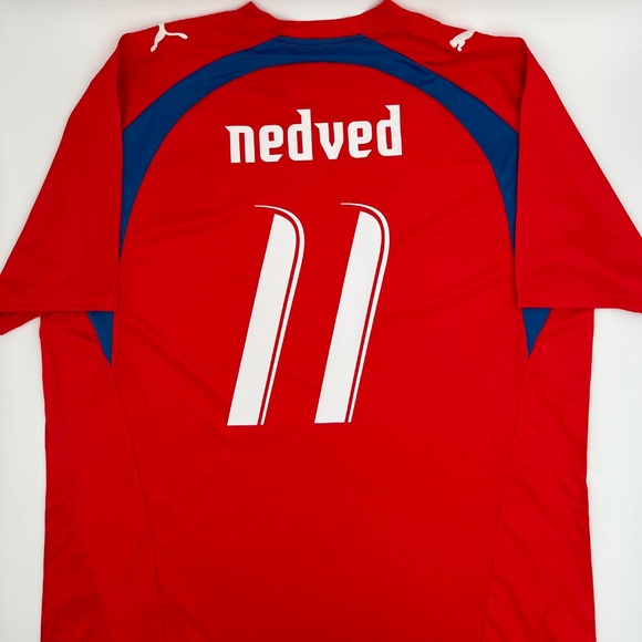 Nedved #11 Czech Republic 2006/2007/2008 Home ORIGINAL Puma VTG Soccer Jersey XL